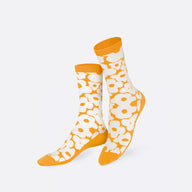 CALZE FLOWER POWER ORANGE SOCKS