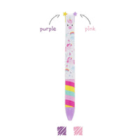 PENNA SFERA A DUE COLORI - CLICK & CLACK UNICORNO