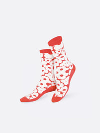 FLOWER POWER RED SOCKS