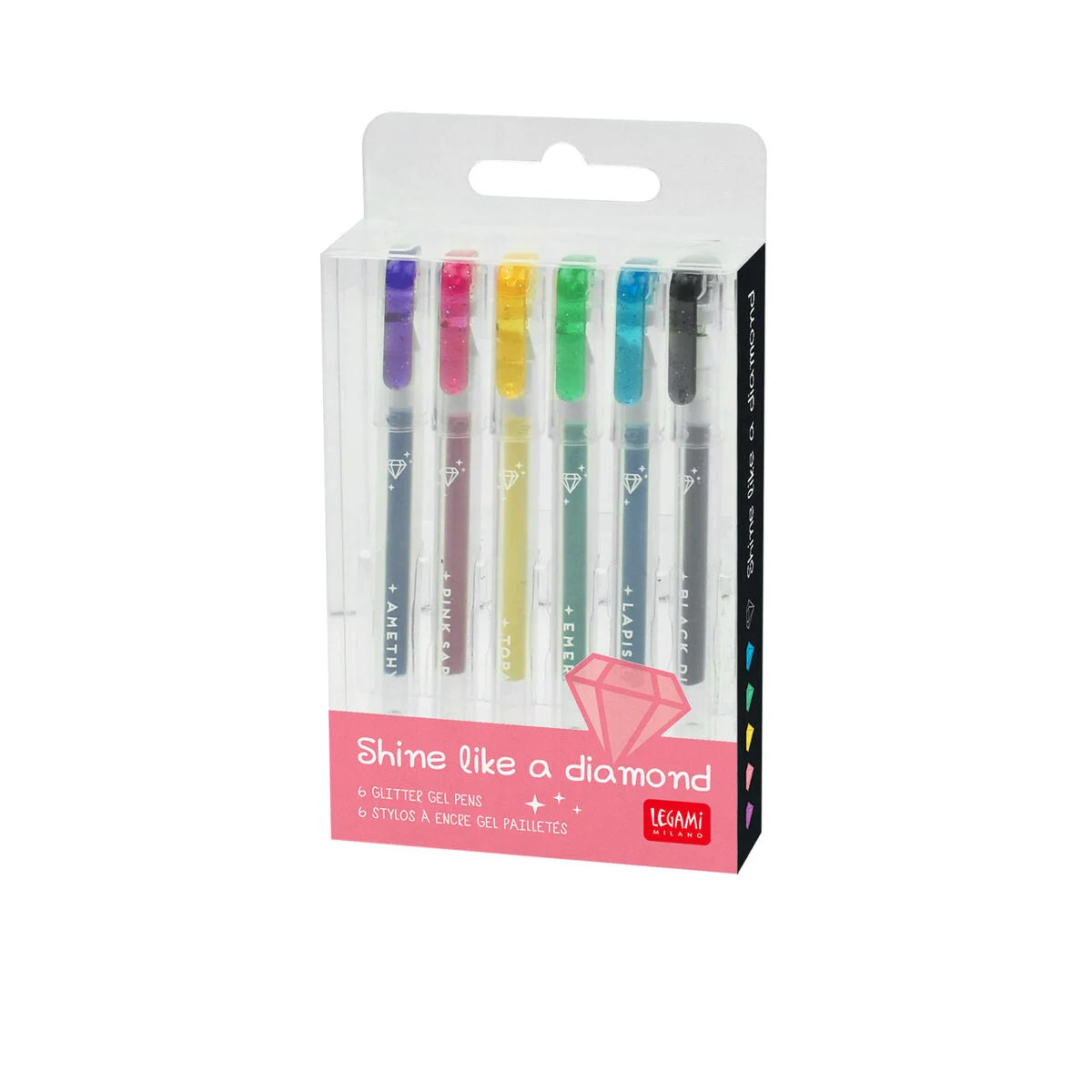 SET DI 6 MINI PENNE GEL GLITTERATE - SHINE LIKE A DIAMOND