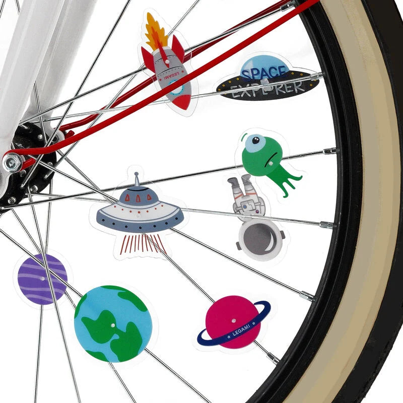 set di 30 decorazioni per i raggi della bicicletta - pimp your bike! space
