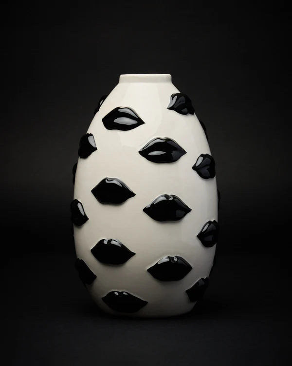 VASO MOUTH COLLECTION BLACK 22CM