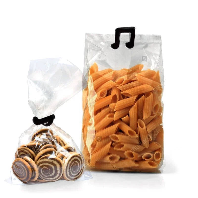 SET DI CLIP CHIUDI PACCO - BAG CLIPS NOTE MUSICALI