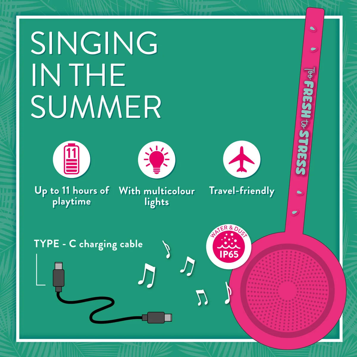 SINGING IN THE SUMMER - MINI VIVAVOCE SPEAKER WATERMELON