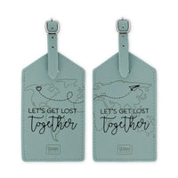 SET DI 2 ETICHETTE BAGAGLIO - LET'S GET LOST TOGETHER