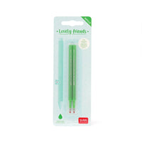 SET DI DUE REFIL PER PENNA GEL - LOVELY FRIENDS GREEN