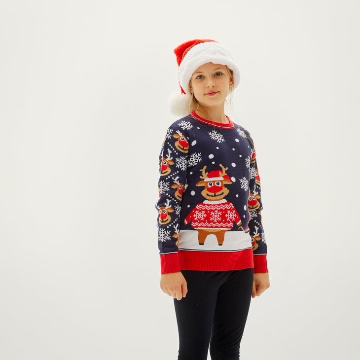 KIDS CHRISTMAS JUMPER THE BRINGING XMAS GIFTS - MAGLIONE NATALE