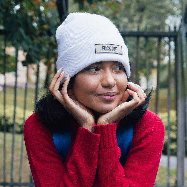 CAPPELLINO "FUCK OFF" BIANCO