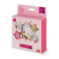 kit di 5 palloncini per festa di compleanno - LET'S PARTY UNICORNO