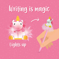 PENNA UNICORNO CON LUCI - WRITING IS MAGIC