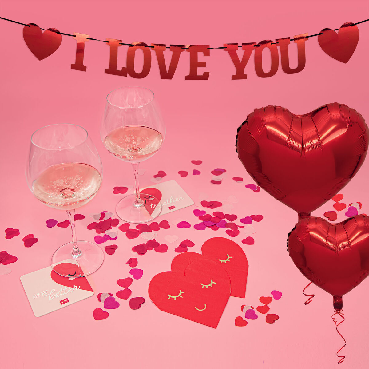 kit decorazione serata romantica - love is in the air