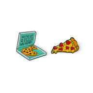 set di 2 spille in metallo smaltato - pin your style! pizza