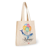 borsa in cotone - tote bag whale