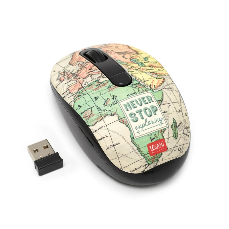 mouse wireless con ricevitore usb travel