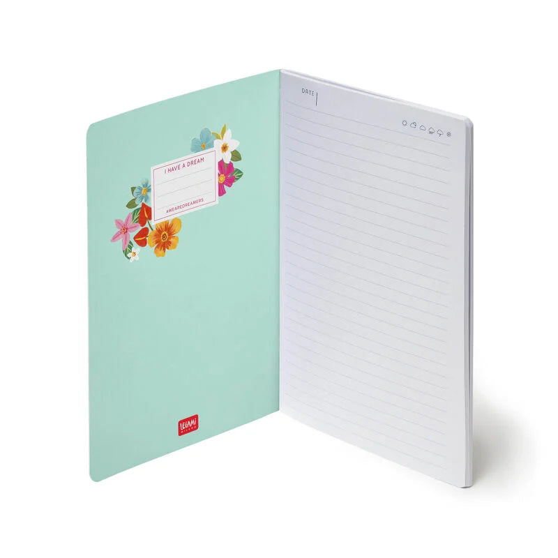 quaderno a righe medium flowers