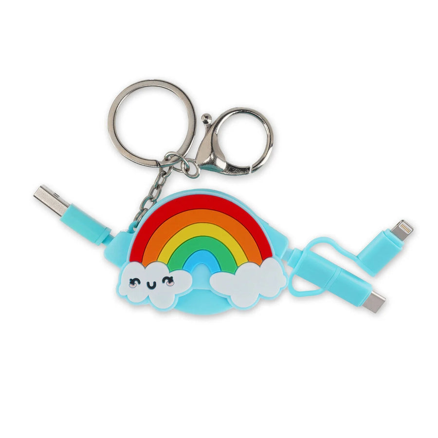 cavo di ricarica 3 in 1 retraibile - charge 'n roll rainbow