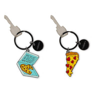 portachiavi metallo smaltato set da due - what a key ring! pizza