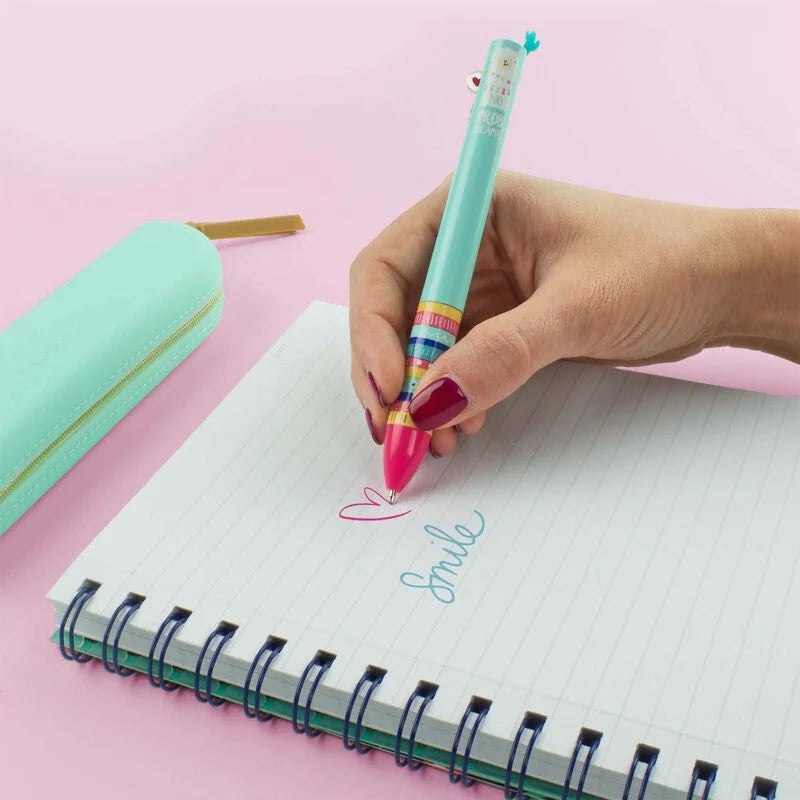 PENNA A SFERA A DUE COLORI - CLICK & CLACK LAMA