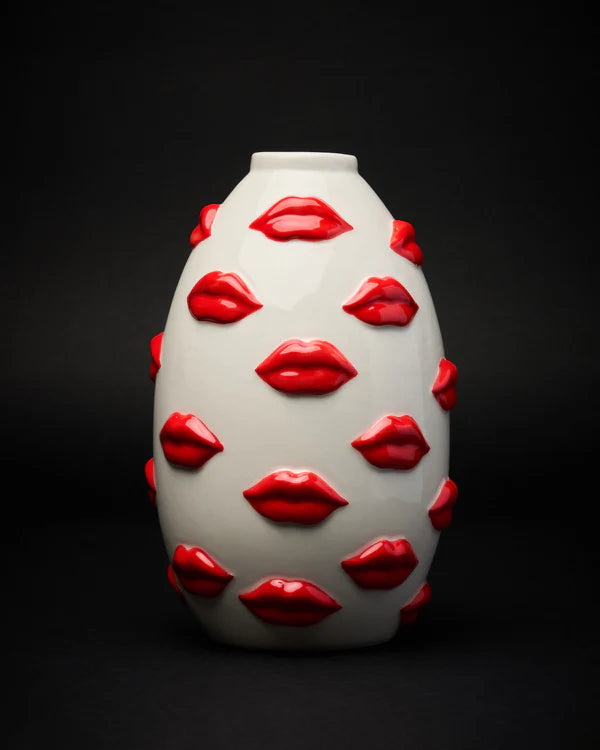 VASO MOUTH COLLECTION RED 22CM