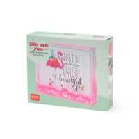 GLITTER PHOTO FRAME PINK FLAMINGO