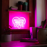 INSEGNA LUMINOSA LED EFFETTO NEON - ALL YOU NEED IS LOVE