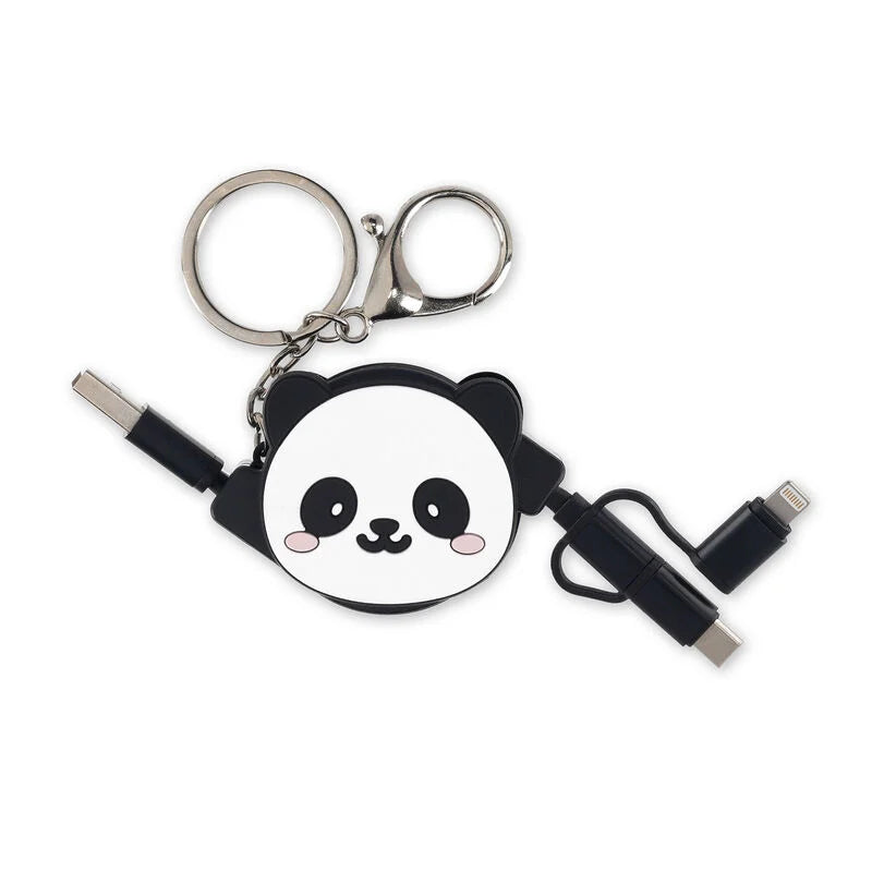 cavo di ricarica 3 in 1 retraibile - charge 'n roll panda