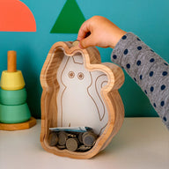 SALVADANAIO IN LEGNO GATTO