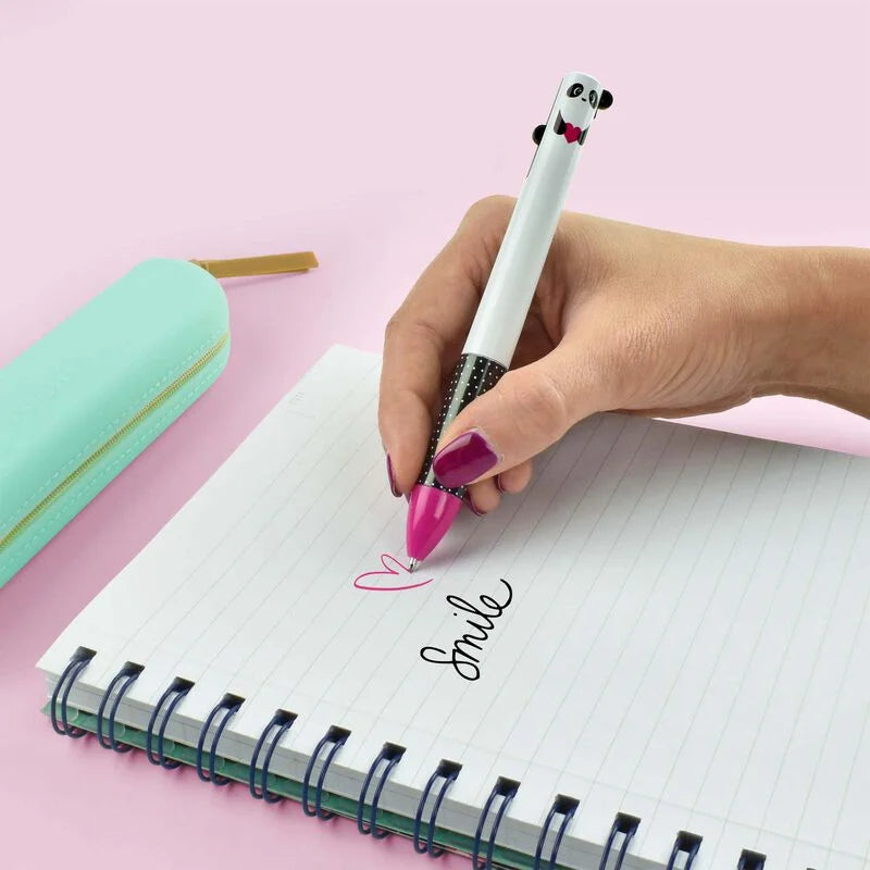 PENNA A SFERA A DUE COLORI - CLICK & CLACK PANDA