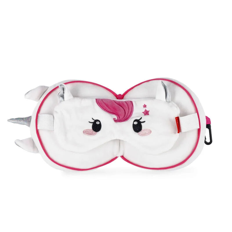 cuscino da viaggio con mascherina da notte - my travel buddy unicorno