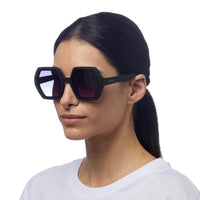 OKKIA OCCHIALI DA SOLE ESAGONALE GRANDE - BLACK