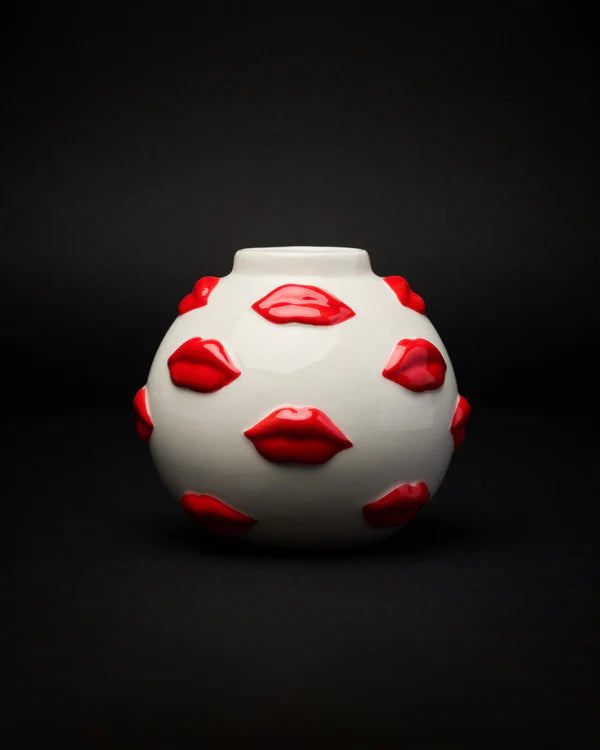 VASO MOUTH COLLECTION RED 12CM