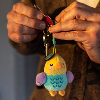 SET DI 2 PORTACHIAVI DI PELUCHE LOVE BIRDS