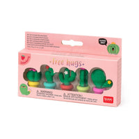FREE HUGS - CACTUS ERASERS SET 5 PCS