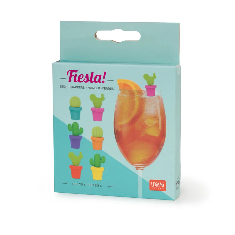 SET DI 6 SEGNABICCHIERI FIESTA!