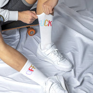 CALZE "FUCK OFF" MULTICOLOR