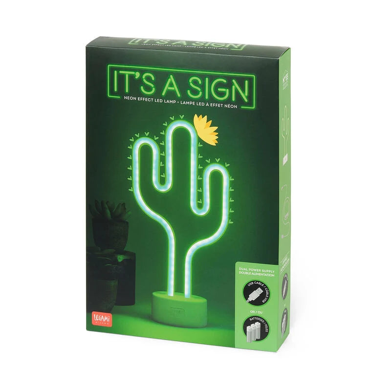 lampada led a effetto neon - it's a sign cactus