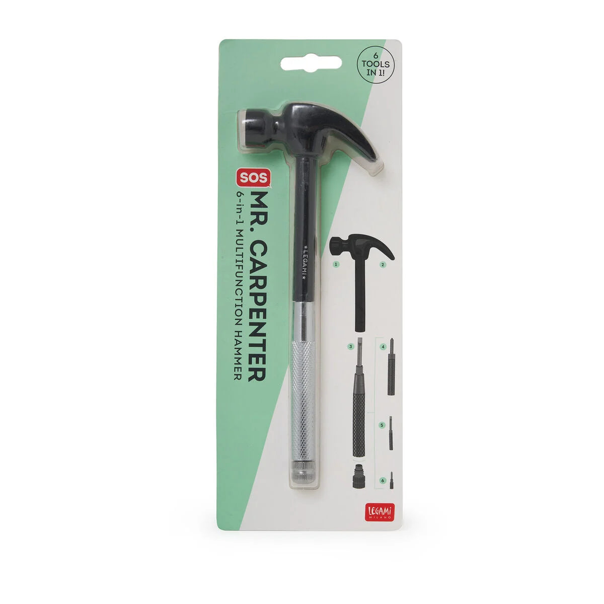MARTELLO MULTIFUNZIONE 6 IN 1 - SOS MR. CARPENTER