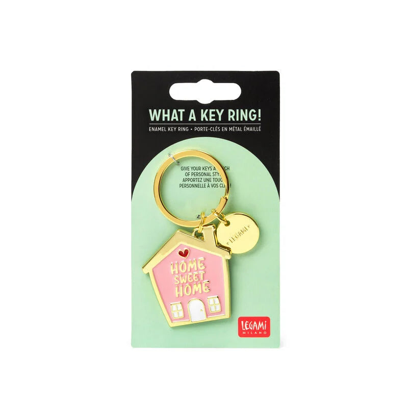 portachiavi metallo smaltato - what a key ring! house