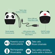 vivavoce mini e speaker wireless - pump up the volume panda
