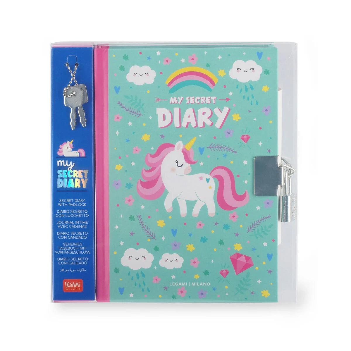 diario segreto con lucchetto - my secret diary unicorno