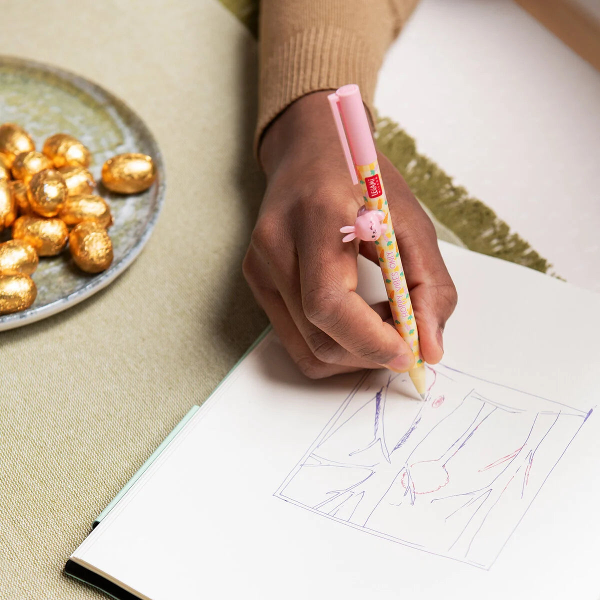 Set di 2 Penne Lovely Friends - Hoppy Easter