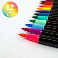 BRUSH MARKERS - PENNARELLI CON PUNTA PENNELLO