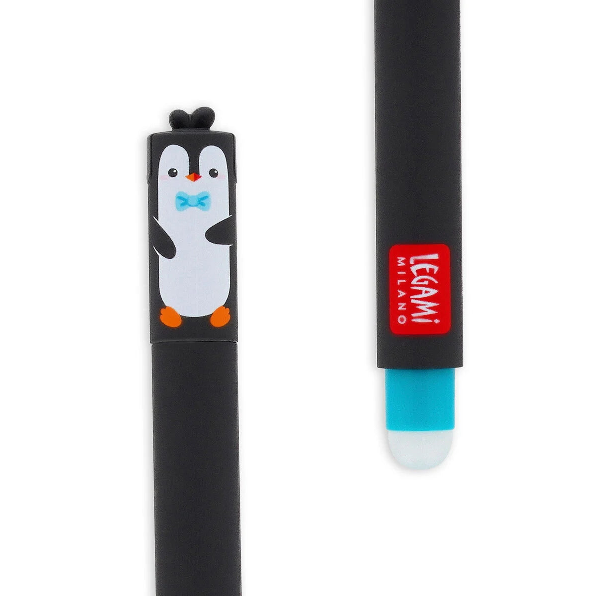 penna gel cancellabile turchese pinguino