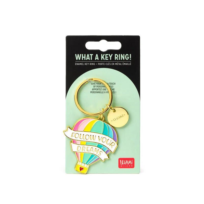 portachiavi metallo smaltato - what a key ring! air balloon