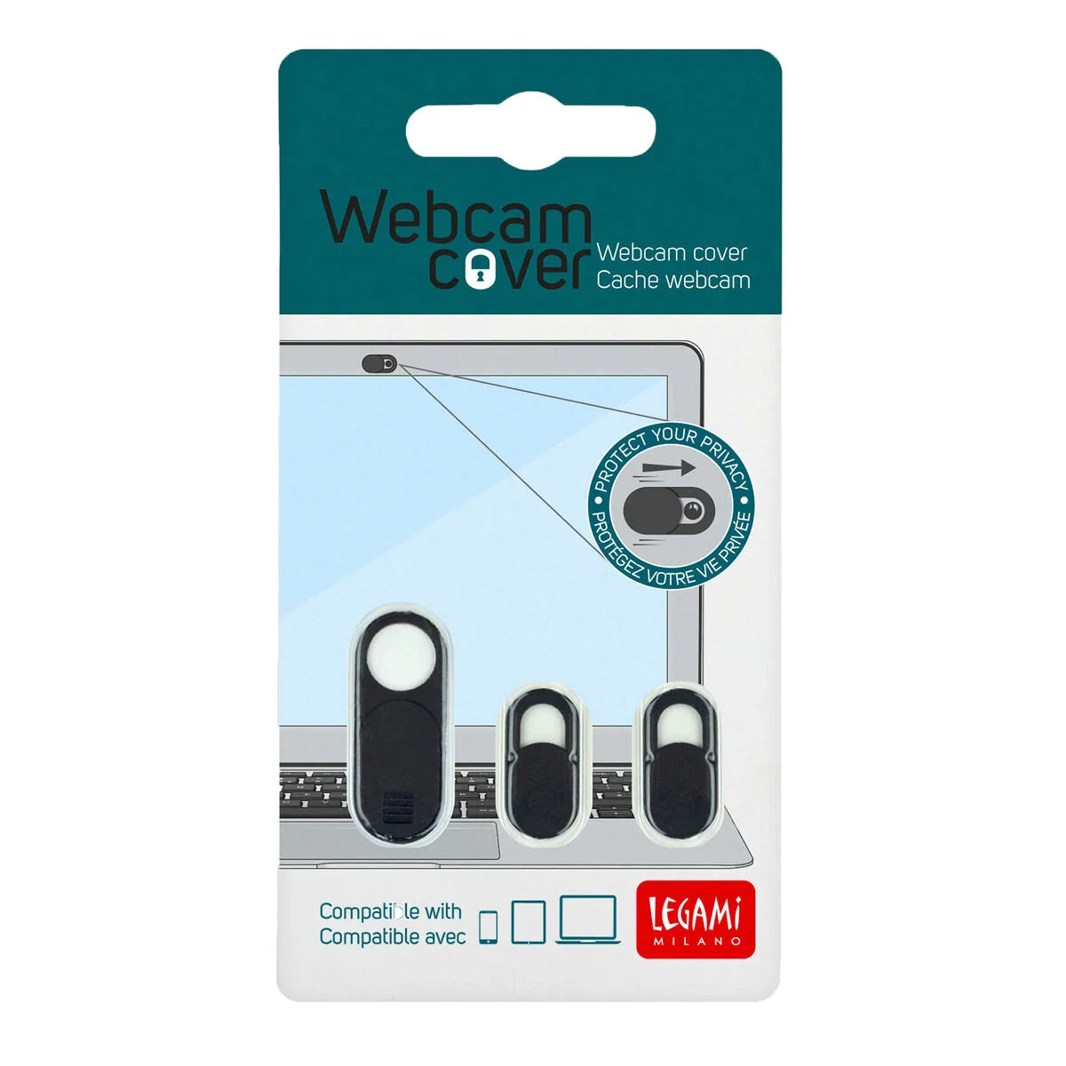 set di 3 cover per webcam