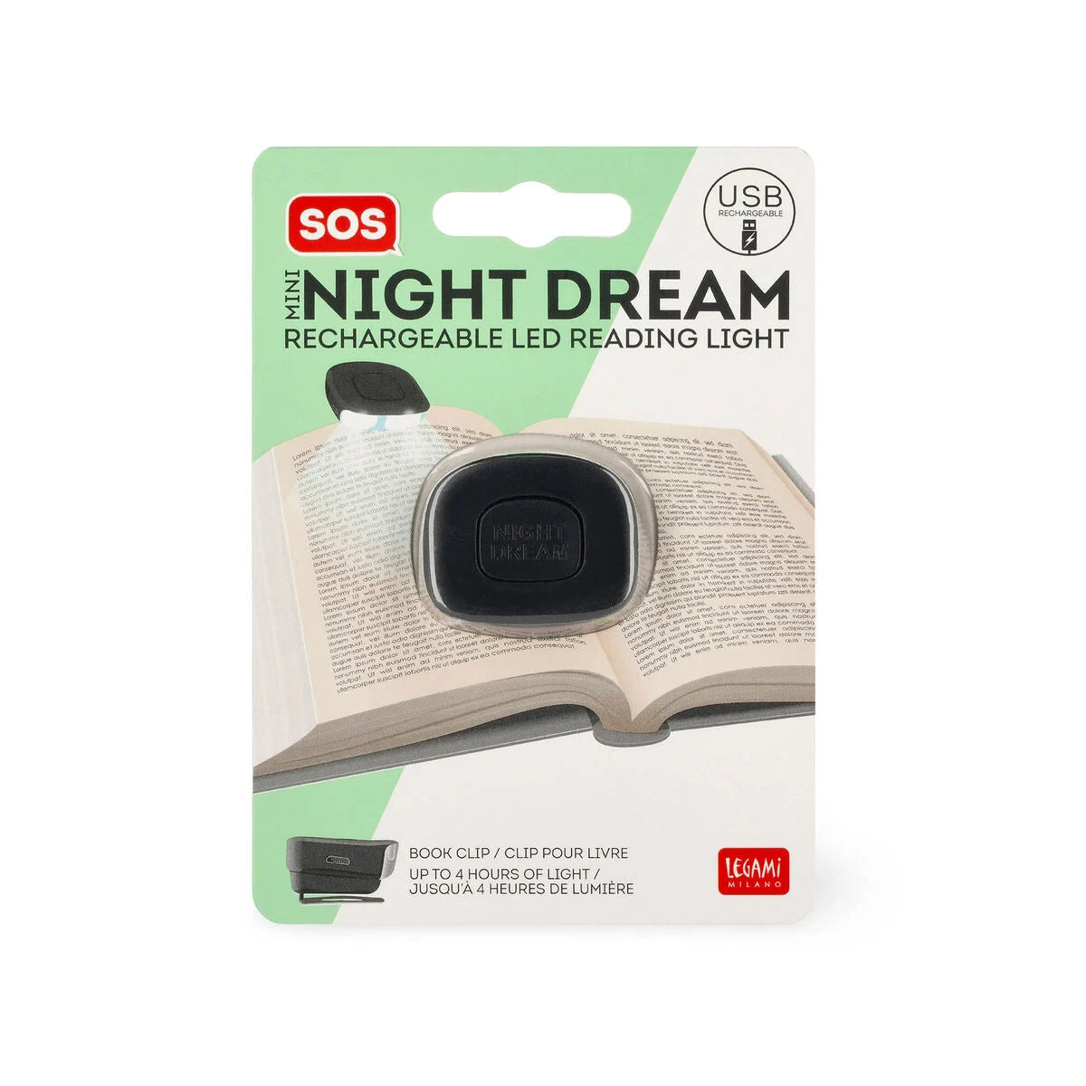 LUCE LED DA LETTURA RICARICABILE - MINI NIGHT DREAM