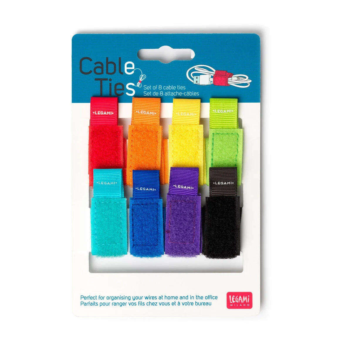 set di 8 fascette stringicavo - cable ties