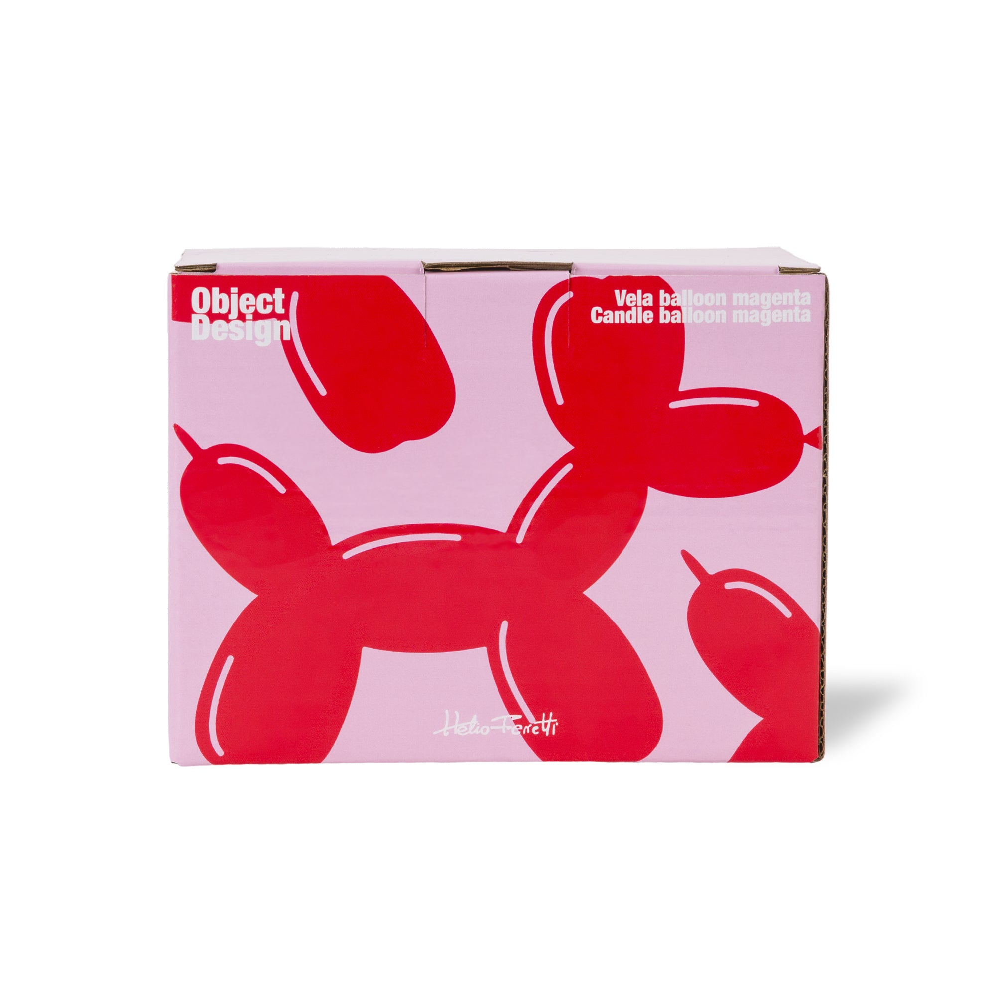 candela a cagnolino - balloon dog Helio Ferretti magenta