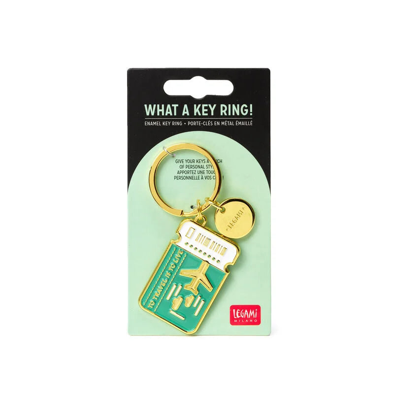 portachiavi metallo smaltato - what a key ring! travel