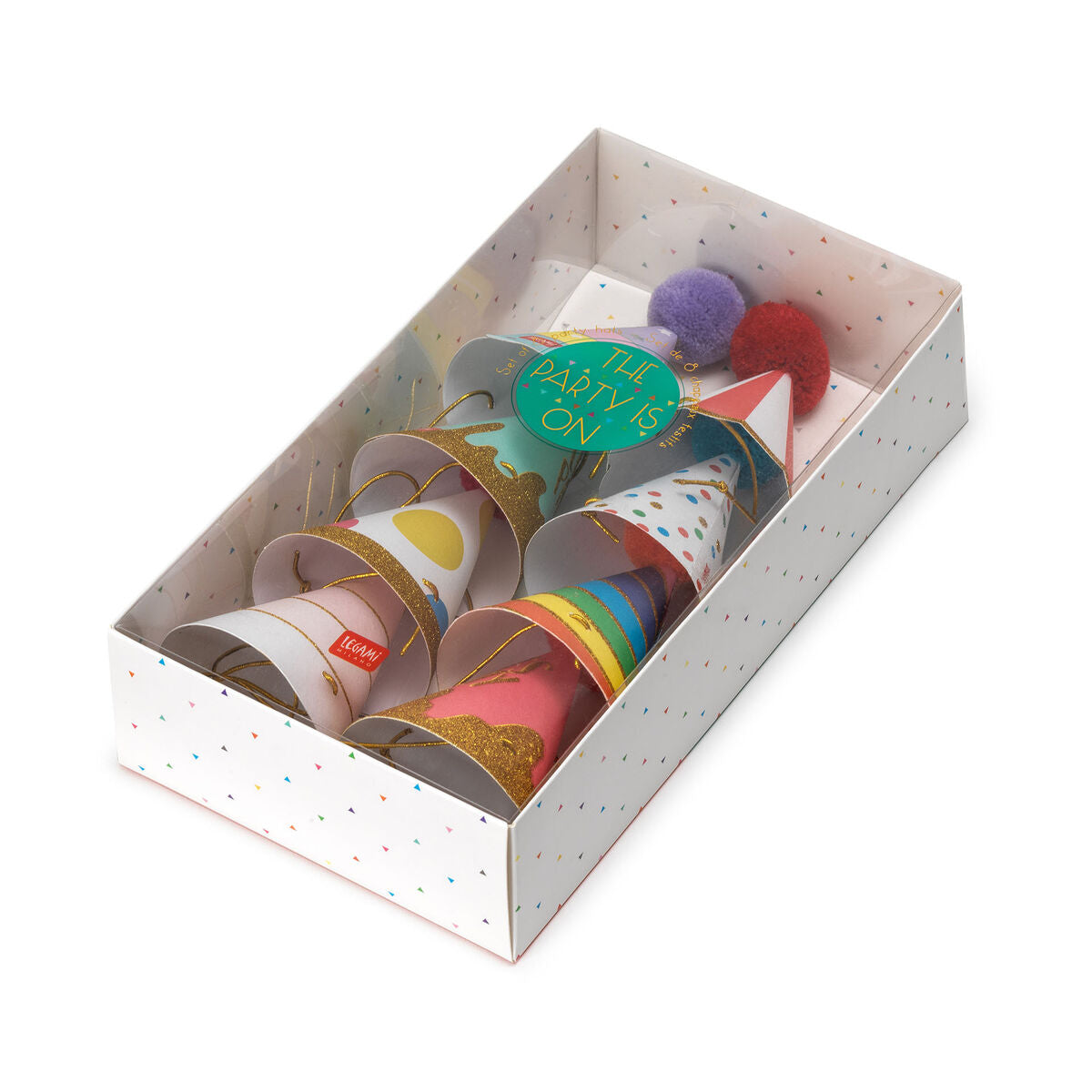 set di 8 cappellini da festa - the party is on